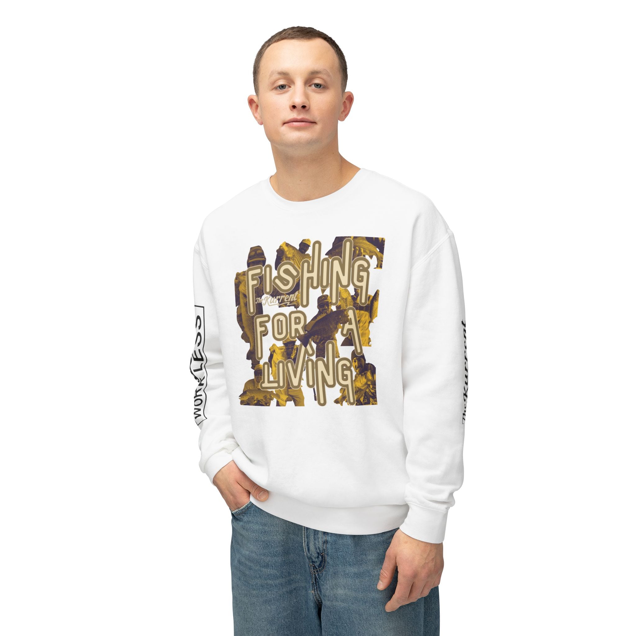 Fish More. Work Less. x Fishing for a Living | Lightweight Crewneck by The Kurrent Supply